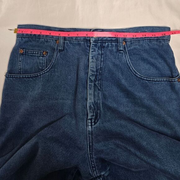 VINTAGE 90s medium wash tapered leg high rise‎ mom jeans 12/14 - Picture 6 of 8